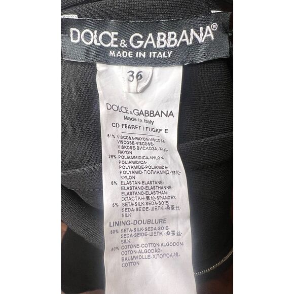 Dolce & Gabbana Black Midi Sheath Dress Made in Italy NWOT Size 36/0 - Picture 12 of 12